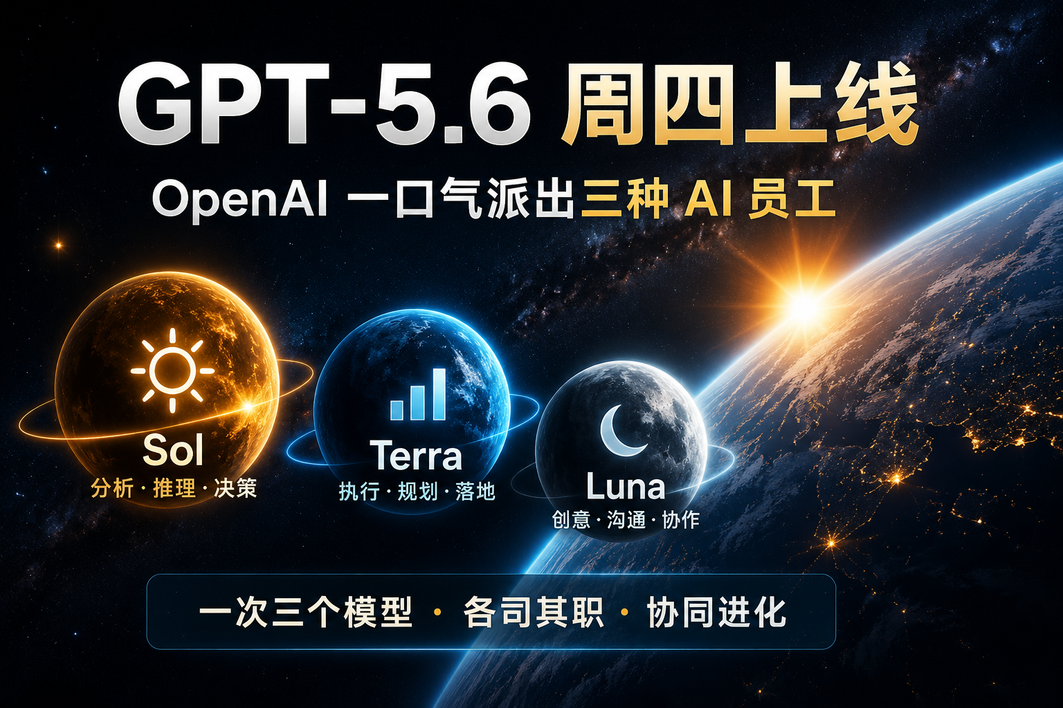 GPT-5.6 周四上线：OpenAI 一口气派出三种 AI 员工